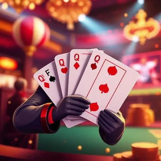 Ikon af spillekort for at symbolisere live casino